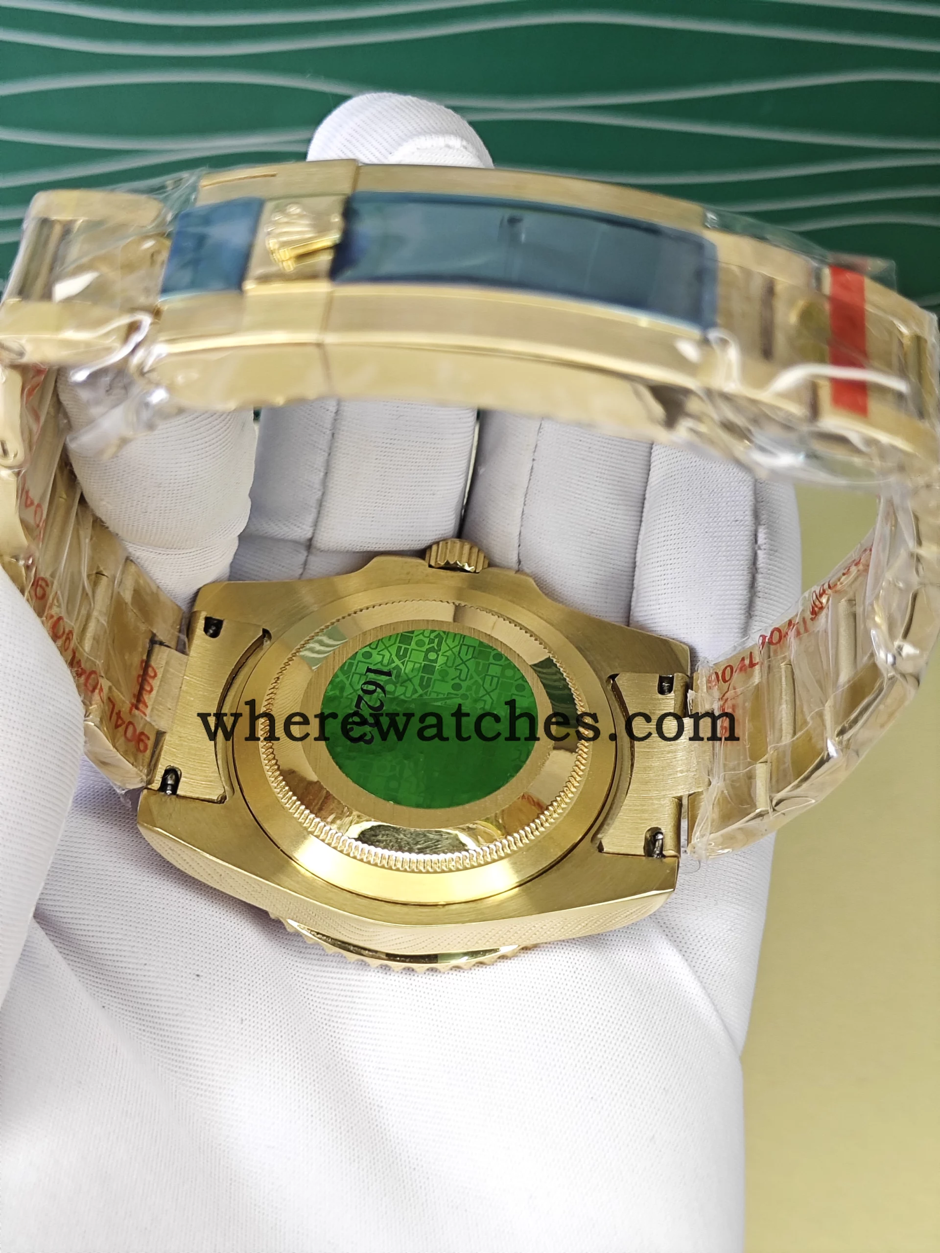 Montre Replica Watches GMT-Master II Style 40 mm – Lunette Sertie Multicolore, Acier 904L Plaqué Or 18K, Mouvement Automatique Suisse – Image 7