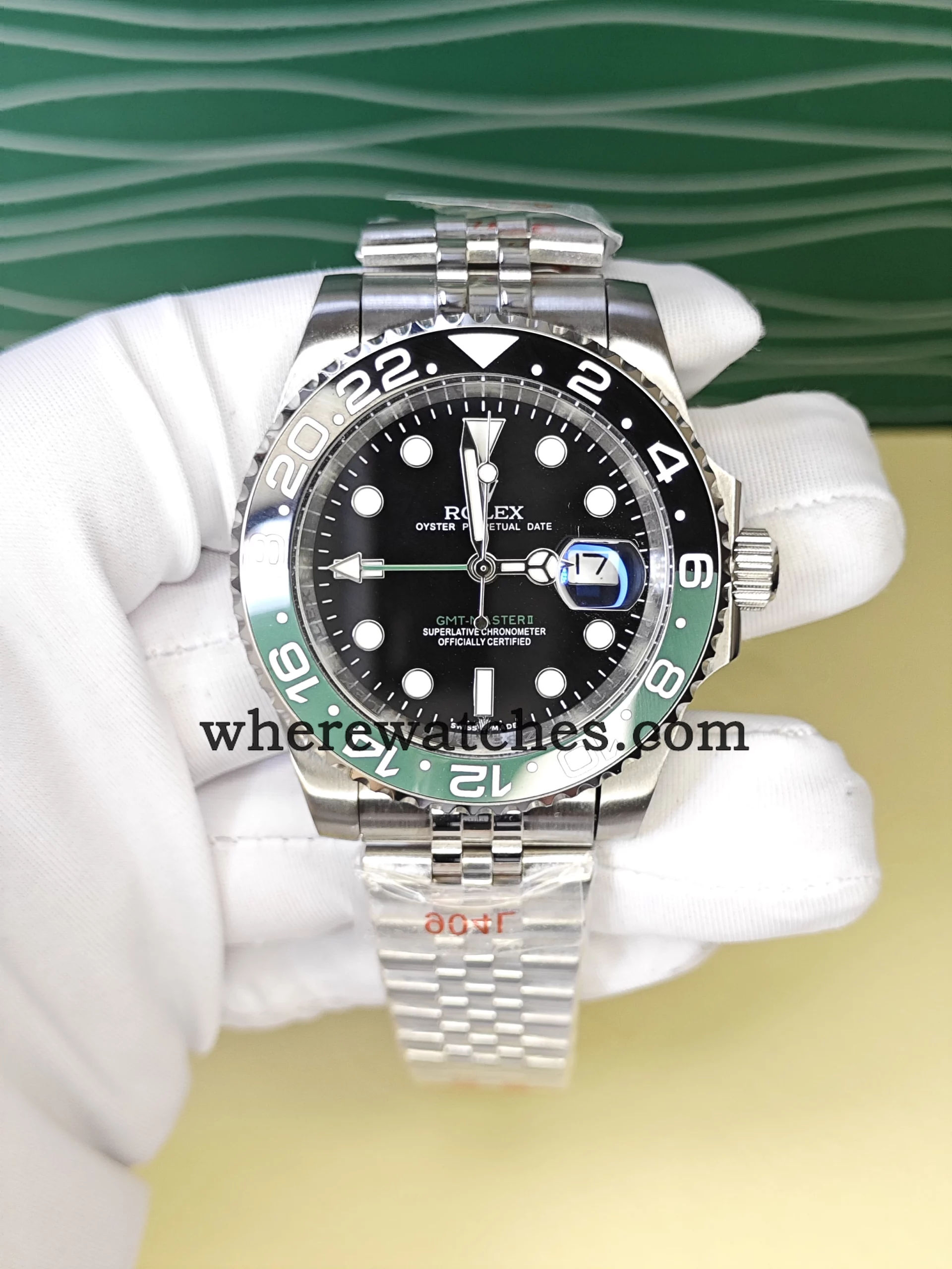 Replica Rolex GMT-Master II 126720VTNR 40mm – Lunette Céramique Vert-Noir, Acier 904L, Mouvement Automatique Suisse, Verre Saphir