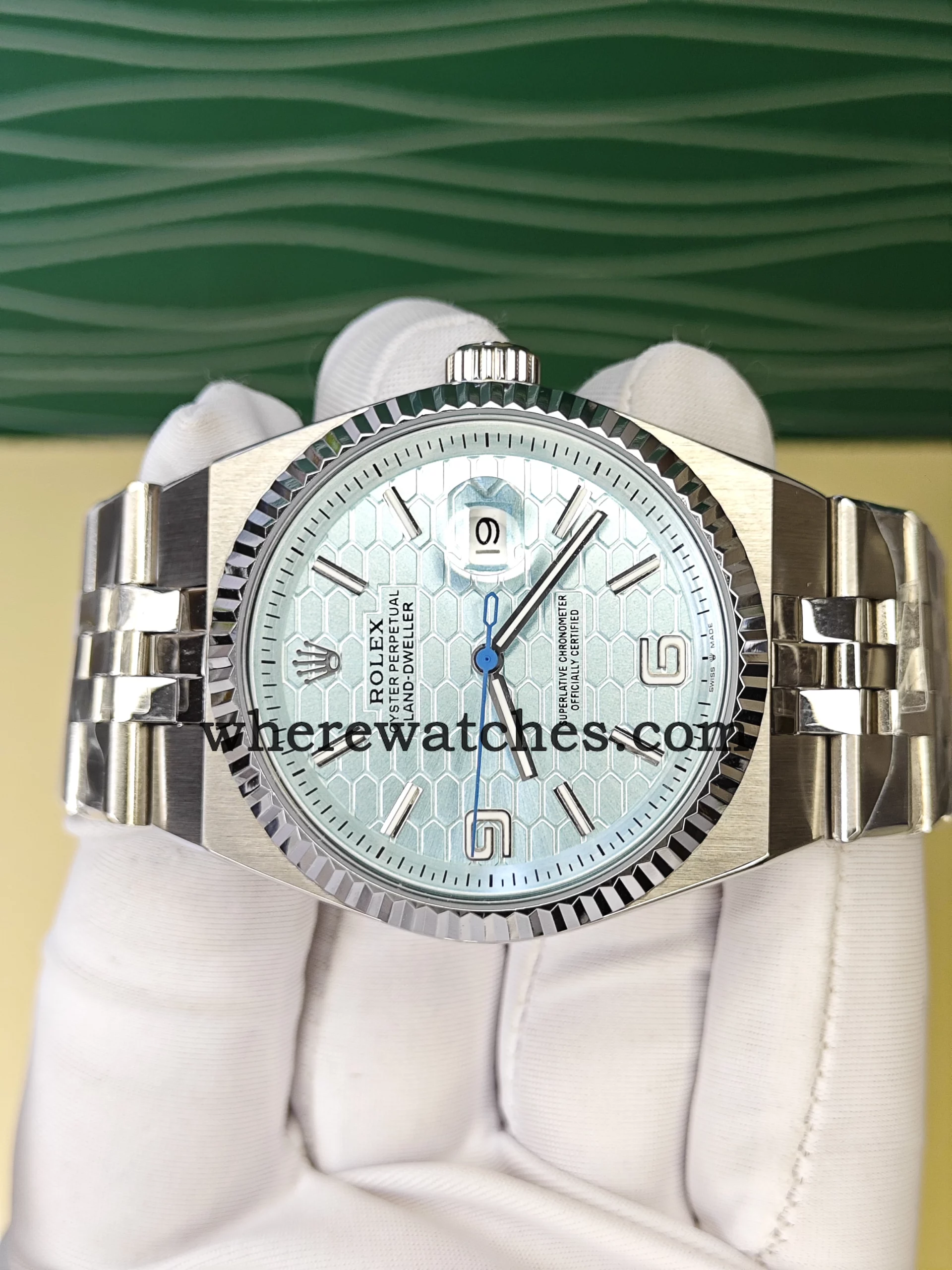 Rolex Oyster Perpetual 127336 Replica Bleu Glacier 40mm – Montre Automatique Suisse en Acier 904L Style Luxe – Image 3