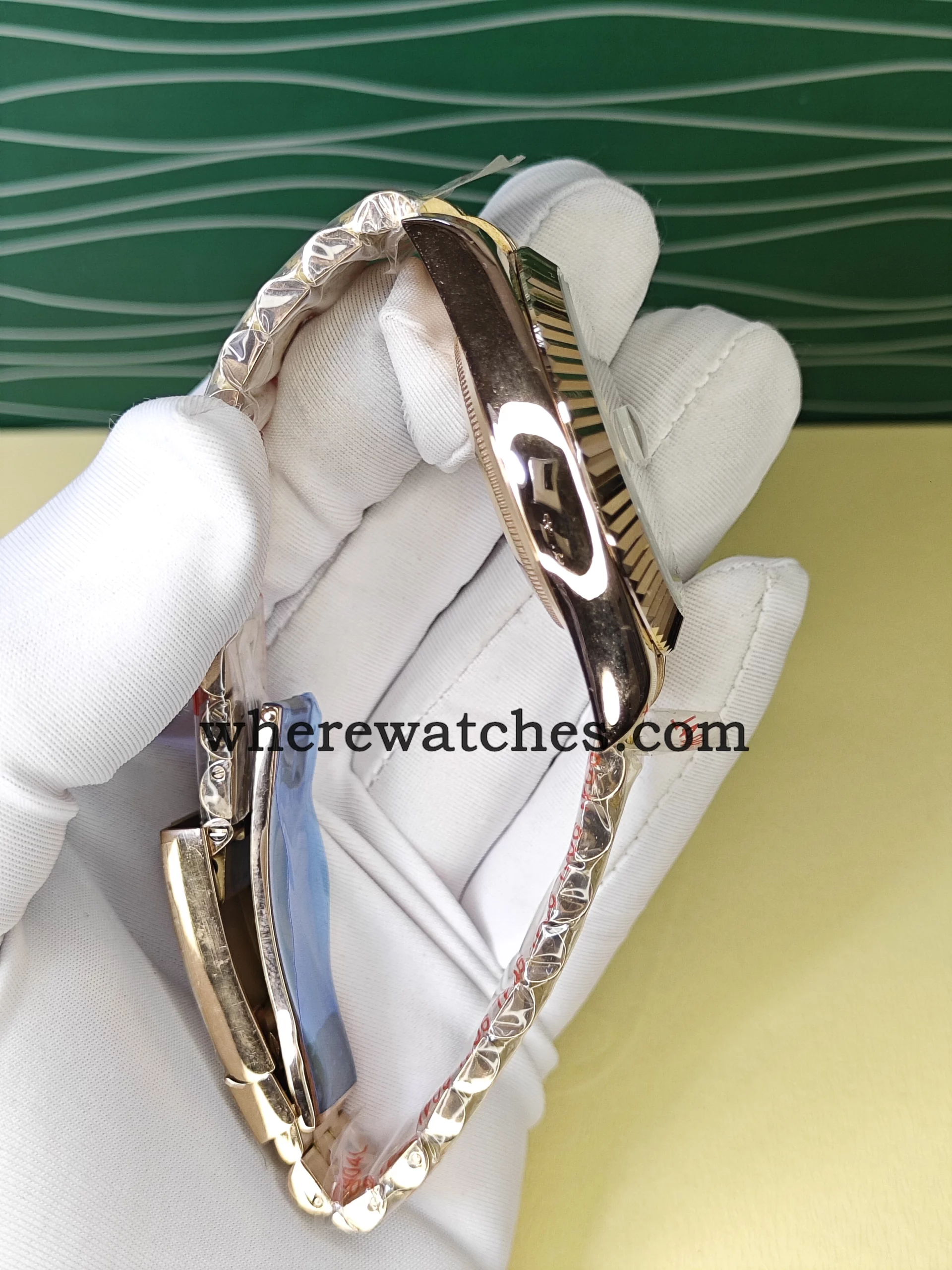 Replica Sky-Dweller 42mm cadran gris foncé acier 904L plaqué or rose – style Rolex 336935 – Image 6