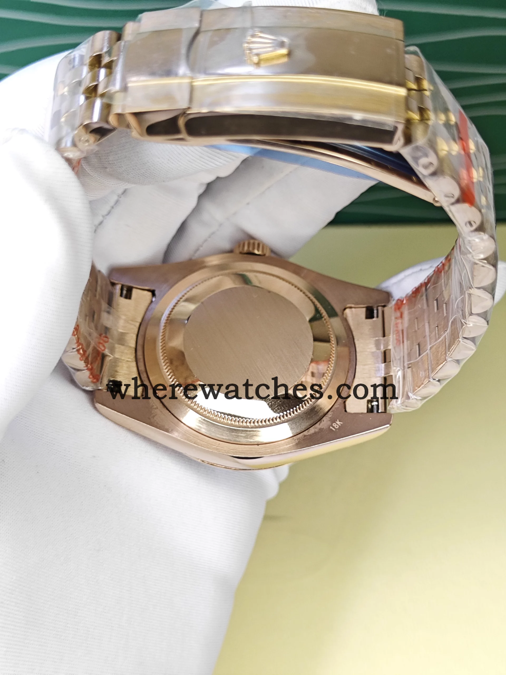 Replica Sky-Dweller 42mm cadran gris foncé acier 904L plaqué or rose – style Rolex 336935 – Image 7
