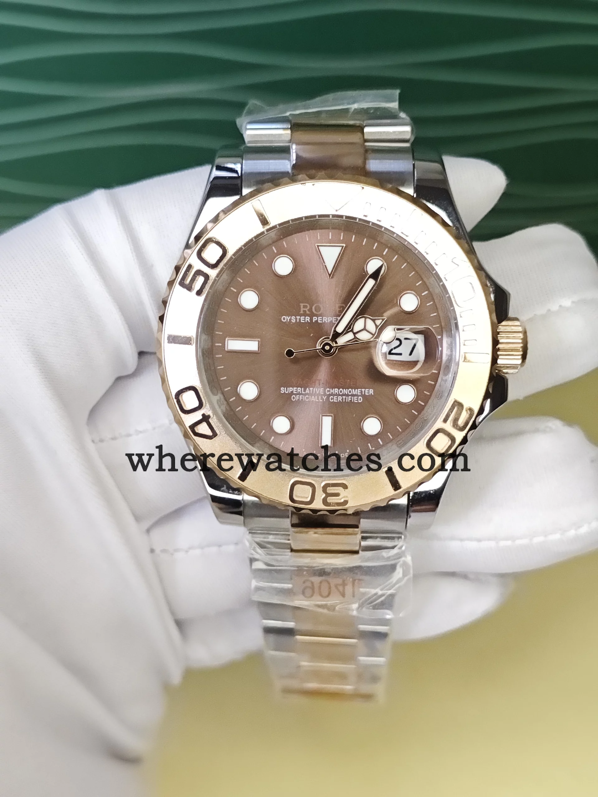 Rolex Yacht-Master 126621 Replica 40mm Cadran Chocolat Bi-ton Rose Gold Acier 904L Automatique Suisse