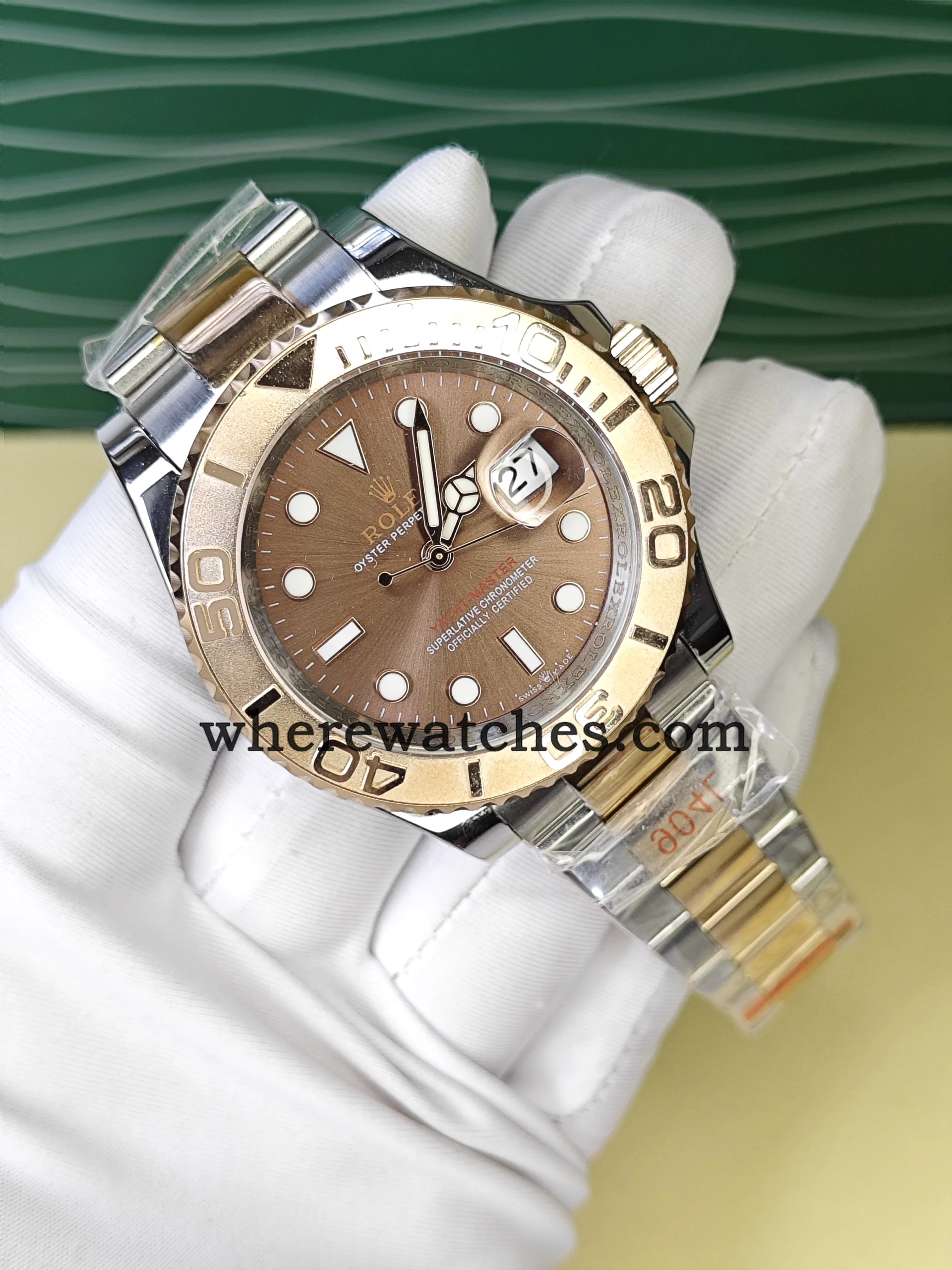 Rolex Yacht-Master 126621 Replica 40mm Cadran Chocolat Bi-ton Rose Gold Acier 904L Automatique Suisse – Image 2